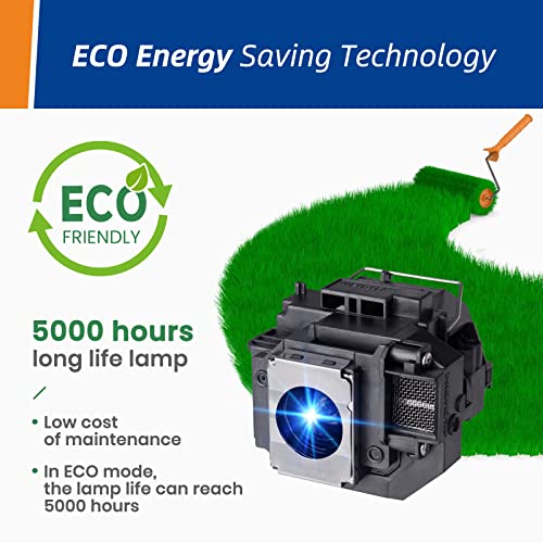 Woprolight EPSON ELP54 Replacement Projector Lamp for Epson Cinema 705HD S7 S9 X9 S8 X7 EX31 EX51 EX71 EX5200 EX7200 EX3200 S10 H310A H311A H331A H368A H369A H376A Projectors