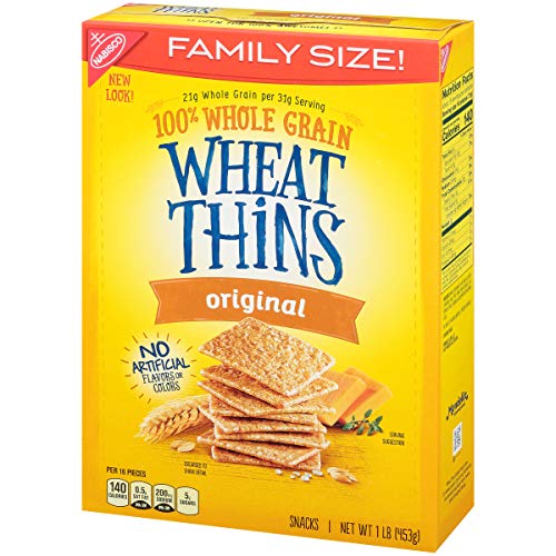 Wheat Thins Original Whole Grain Wheat Crackers, Family Size, 16 oz