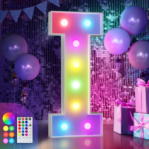 Image of Imprsv Colorful 3FT Marquee Letters I, 18 Colors Large Light up Letters