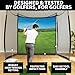RAYZESTTOP Golf net,Golf Impact Screen,Golf Simulator Enclosure,11x8Ft Golf Hitting Cage,Equipped with Blank Simulator Screen and Green Target Cloth