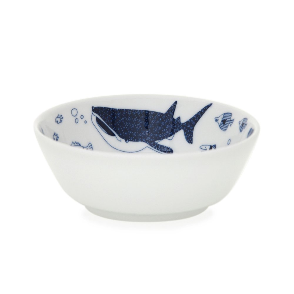 Natural69 【 Hasami Ware 】 Cocomarine Bowl M Large Marine Life / Natural69 Hasami Ware Tableware Cocomarine Small Bowl Microwave Dishwasher Compatible Made in Japan Stylish Cute Scandinavian Japanese :