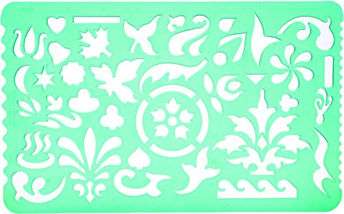 Set of 2 Artistic Drafting Templates and 4 ABC Lettering Stencil Plate