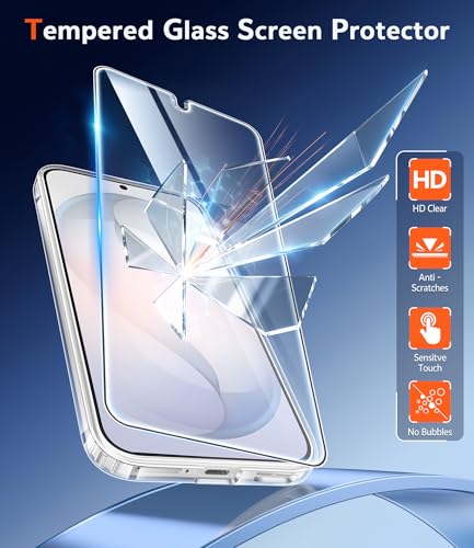 Image of FNTCASE for Samsung Galaxy S26-Plus Case: Clear Phone Cases with Screen Protector Drop Proof Slim Lightweight Shockproof Anti Yellowing Rugged Protective Transparent Cell Phone Cover (Clear)