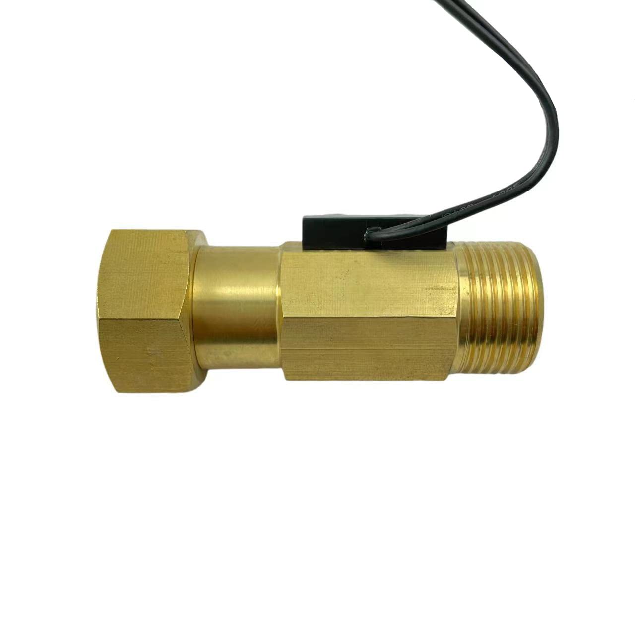 Générique Commutateur de capteur de débit Commutateur Reed Commutateur de capteur magnétique 2.5-26L/min 24V DC 70W Capteur Saier 2 Fils