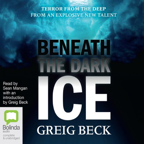 Diseño de la portada del título Beneath the Dark Ice