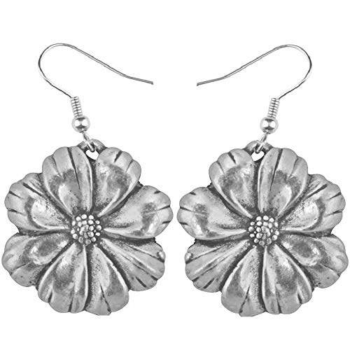 Salisbury PewterFlower of the Month Earrings - October, Cosmos - cer-10