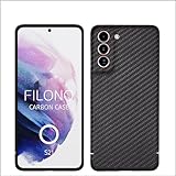 FILONO Funda para Samsung Galaxy S21 con cierre magnético y fijación de carbono, ultrafina, de alta calidad, color negro mate