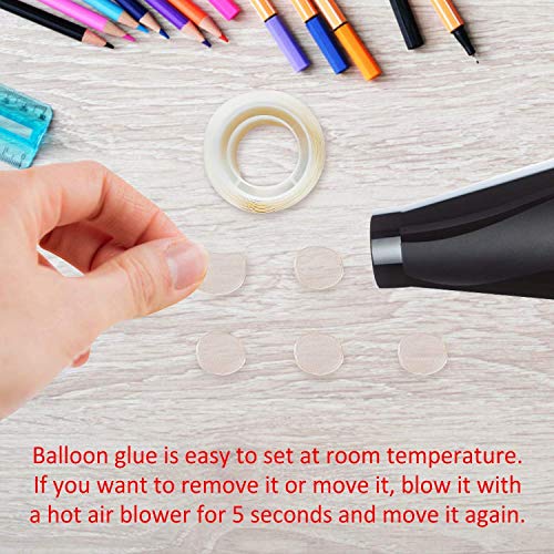 Image of Rozi Decoration Glue Dots for Balloons, Adhesive Accessories, Transparent (Pack of 4 Roll /400 Dots)