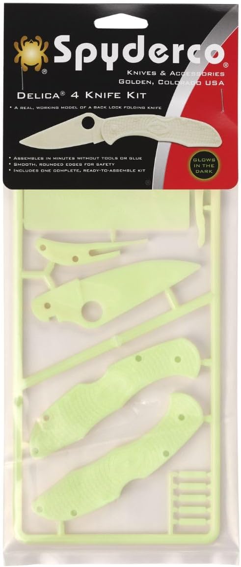 Delica 4 Plastic Knife Kit - Glow-in-the-Dark and Easy Customization - PLKIT1