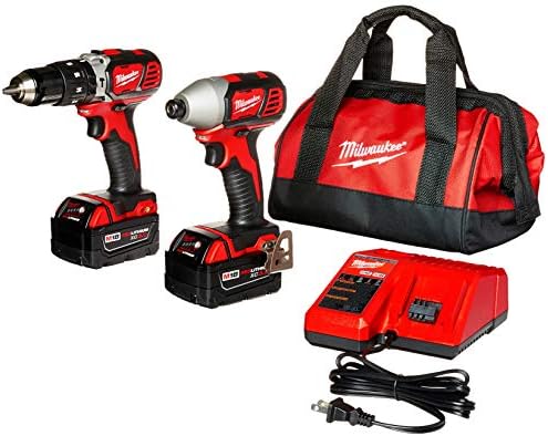 Milwaukee 2697-22 M18 18-Volt 1/2-Inch 2-Tool Combo Kit Includes Charger, Battery (2) and Bag