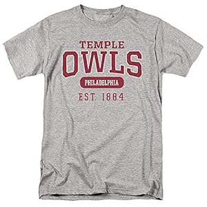 Temple University Official Est. Date Unisex Adult T-Shirt, Est. Date, Large