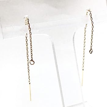 Amazon.co.jp: 【Rvaru】 K18 ピアス金具 (L) ロングアメリカン