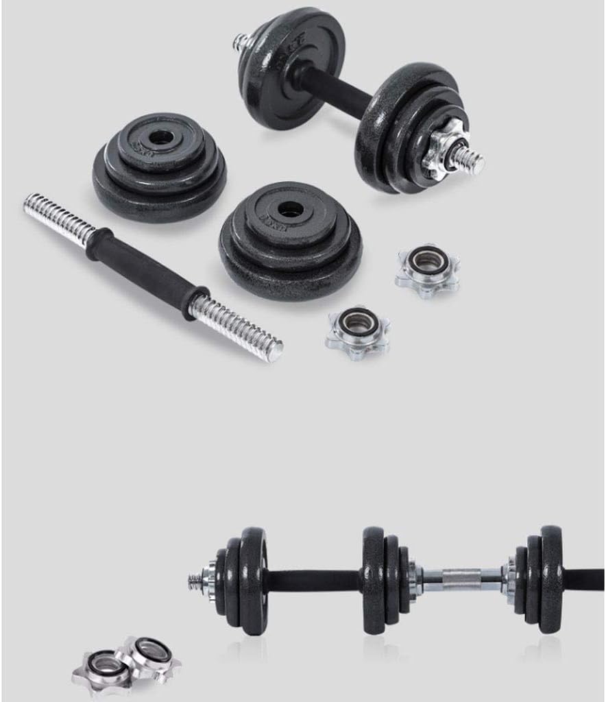 Hantle, Zestaw hantli ciężarków 2 szt. Regulowane hantle do ćwiczeń dla mężczyzn Hantle żeliwne Sztanga na biceps(30kg(15kg*2))