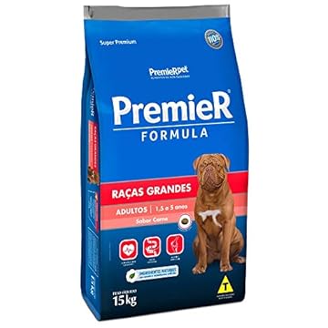 Premier Pet Ração Premier Fórmula Para Cães Adultos De Raças Grandes Sabor Carne - 15Kg Para Todas Grande Adulto - Sabor Sem Sabor