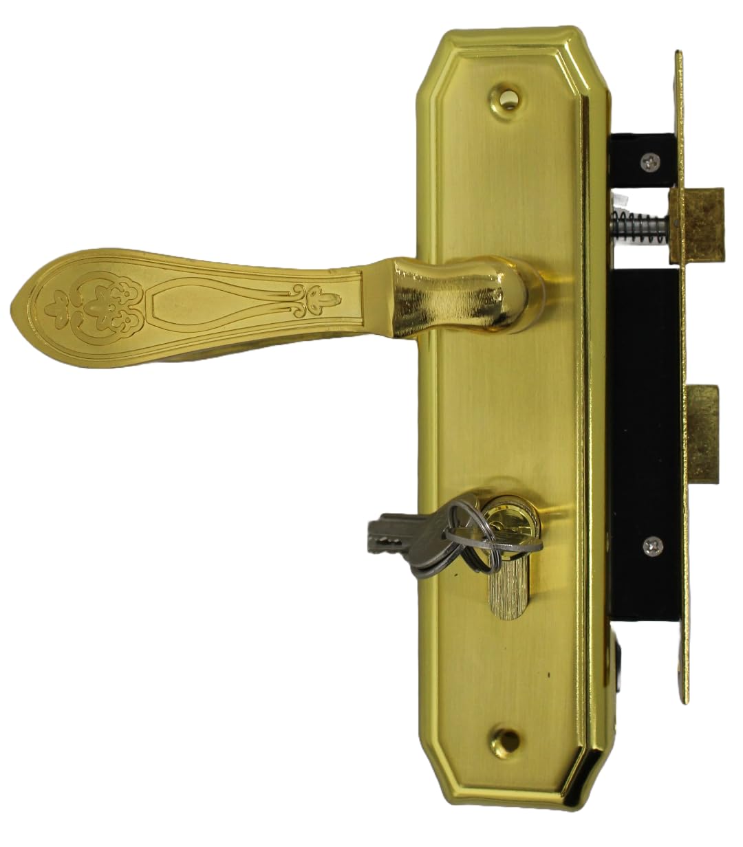 Robustline Door Handle Lockset - L090 - SG-GP - 58mm center