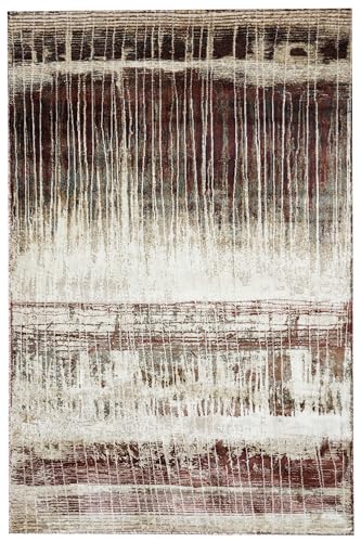 Image of Super Soft Art Collection Abstract Modern Classical Design Carpets Highest Density Silk Carpets for Home Living Room Bedroom /Hall (3x5 Feet (90x150 cm) Multi Vintage C)