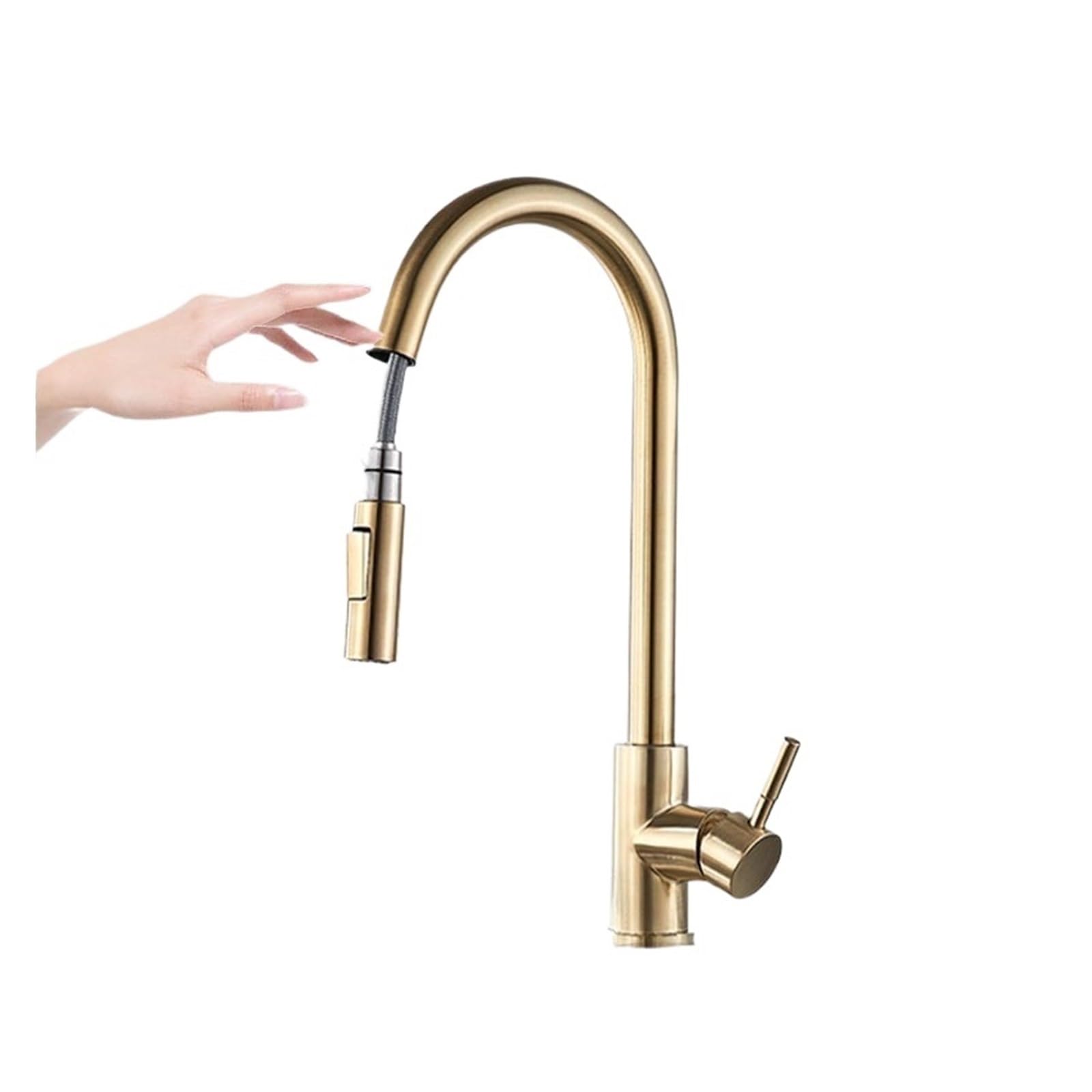 Robinet de cuisine smart touch mitigeur extractible noir nickel