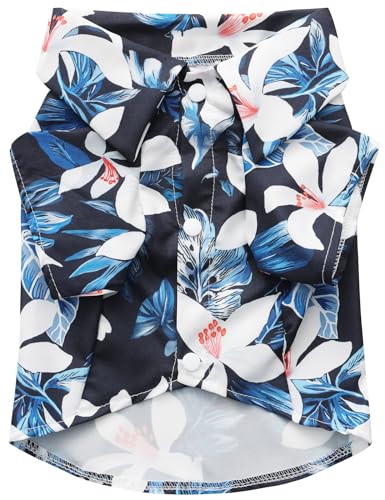 Spajoy Dog Shirt Hawaiian, Pet Summer T-Shirts Dog Style Floral Breathable Cool Clothes Hawaiian Shirts Gifts For Owner And Pet Shirts Are Sold Separately thumb #1
