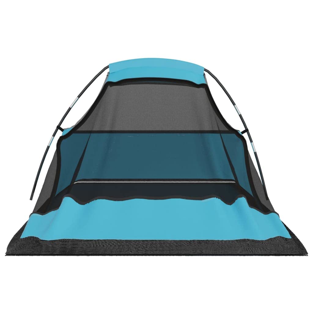 Campingzelt 317x240x100 cm Blau, leichtes Wanderzelt für 2 Personen, wasserdichtes Zelt für Camping, mit Netzfenster