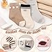 PBHPBH 5 Pairs Fashion Baby Non-Slip Cotton Socks with Grips - Toddler Socks for Girls & Boys, Suitable for learning to walk (US, Age, 1 Year, 3 Years, Green)