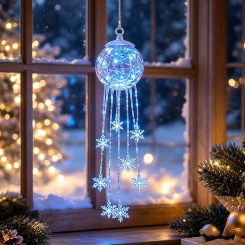 Hanging Snowflake Led Lights Christmas Decorations Fairy Lights for Bedroom - image 1