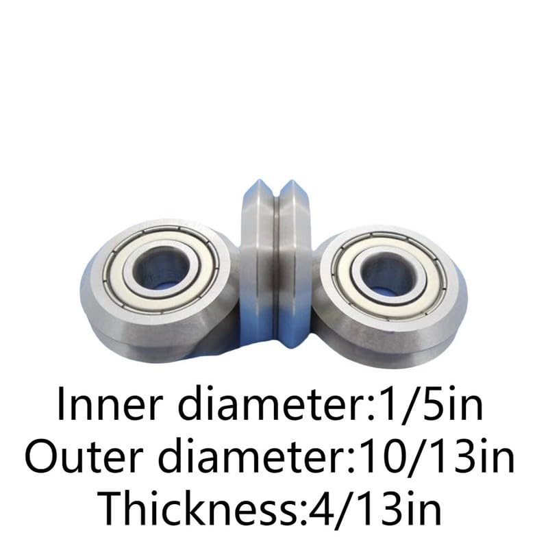 2PCS V/W-Groove Rail Bearing 1/5x10/13x4/13in W1/5ZZ P6 Linear Guide Roller