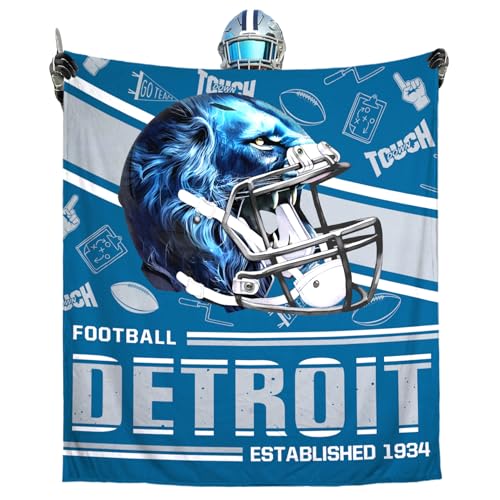 Football Style Football Throw Blanket Gift for Team Fans Soft Fleece Flannel Blanket 50