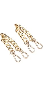 PH PandaHall 2 stuks portemonnee ketting riem vervanging 9,8 inch korte ketting riemen emaille bloem charme portemonnee handvat extender decoratieve tas kettingen gouden ketting voor portemonnee