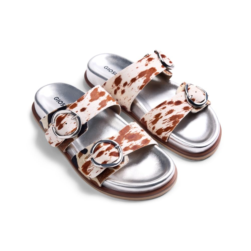 GIOSEPPO Women's Carney T-Strap, Metallic Silver, 6.5 UK