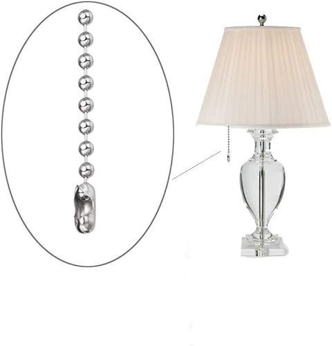 Miniatura 8 de Paquete de 4 extensores de cadena para ventilador de techo, cada cadena tiene una longitud de 39 pulgadas (3.3 ft) con 8 conectores, bola de cuentas