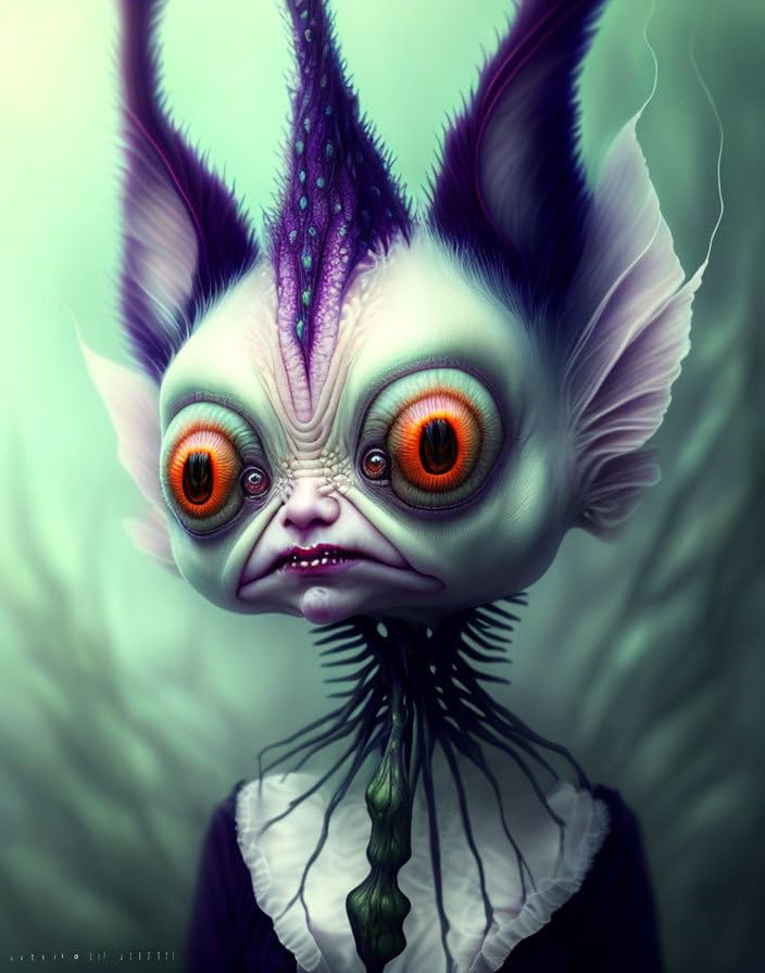 Monstre extraterrestre SERENDIPITP poster toile 58 x 90 cm portrait