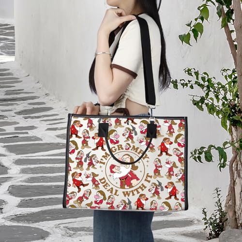 BWWKTOP Dwarf Grumpy Crossbody Bag Grumpy Inspired Gift I'm Grumpy Deal With It Shoulder Bag Seven Dwarfs Merch3