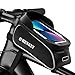 Price comparison product image shenkey Bicycle Frame Bag, Bicycle Phone Holder, Waterproof Mountain Bike Bag Frame Pouch Bicycle Handlebar Touch Screen for Smartphone Under 6.5 Inches