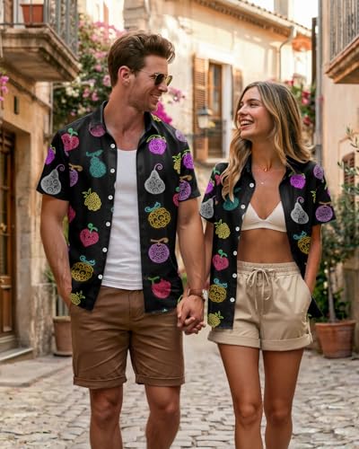 Image of 99TIMORO Movie Characters Hawaiian Shirt for Men Short Sleeve Top