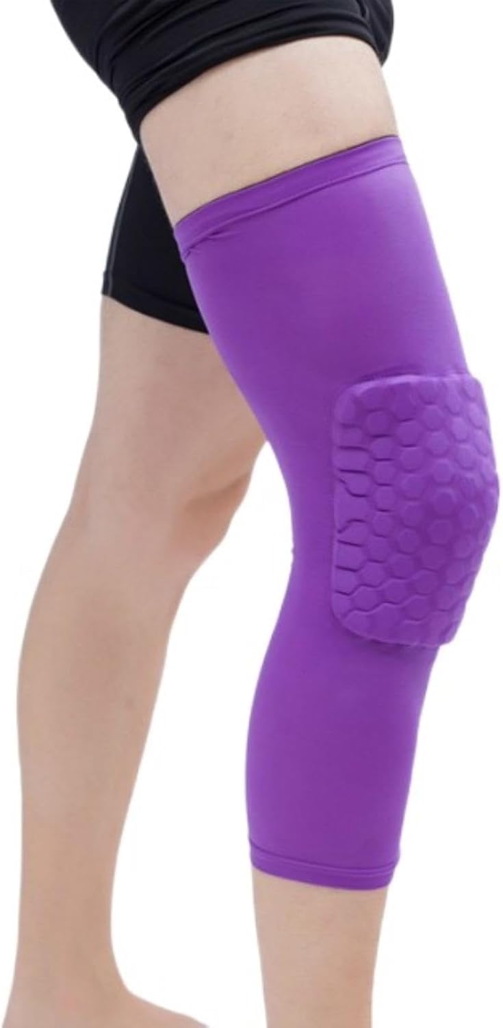 Genouillères de basket-ball violettes pour protéger vos articulations au volley-ball