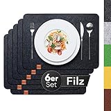 ✅ SAUBERER TISCH - Mit den schicken Filzuntersetzer bewahrst du dein Tisch vor unschönen Flecken aller Art. Die praktischen Tischunterlagen sind schmutzunempfindlich und halten jeden Tisch wie neu.