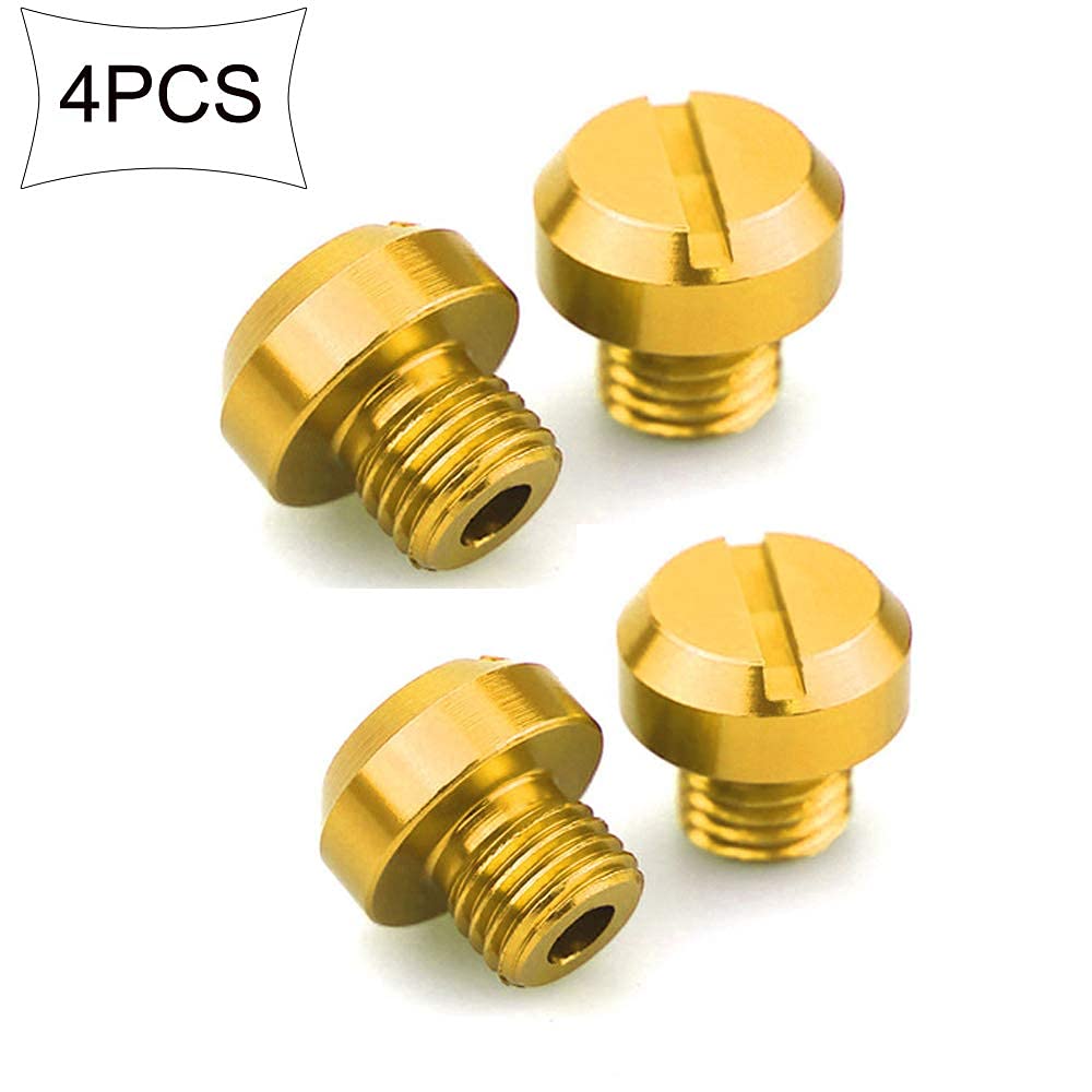 Motorbike Mirror Hole Plugs Screws-M10×1.25 CNC Aluminum Universal Motorcycle Mirrors Blanking Plugs Screw for Ninja 650 YZF R125 GSXR R6 R25 R1, Gold