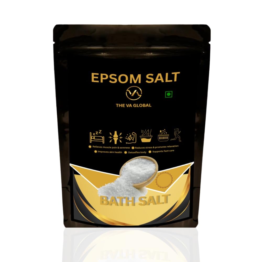VA GLOBAL Epsom Salt Bath Salt 500gm Pack of 2 | Premium Magnesium Sulfate Crystals for Muscle Pain Relief, Stress Relief, Relaxation, Detox, Foot Spa & Skin Care | Soothing Bath Soak for Men & Womenpa, Relaxation, Skin Care & Foot Relief | Bath Salt for Men & Women 500gm Pack Of 2-image-8
