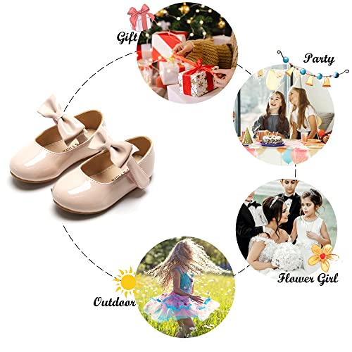 Image of Felix & Flora Toddler Flower Girl Dress Shoes - Girl Ballet Flats Party School Shoes Wedding