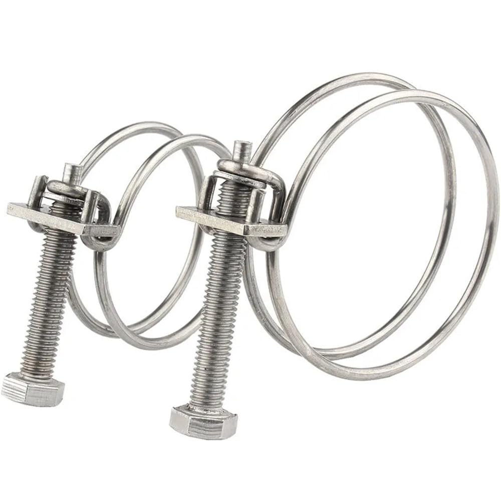 Podwójne zaciski do węży, zaciski do rur, Zacisk węża z podwójnym drutem ze stali nierdzewnej 304(2629mm X 3.0)