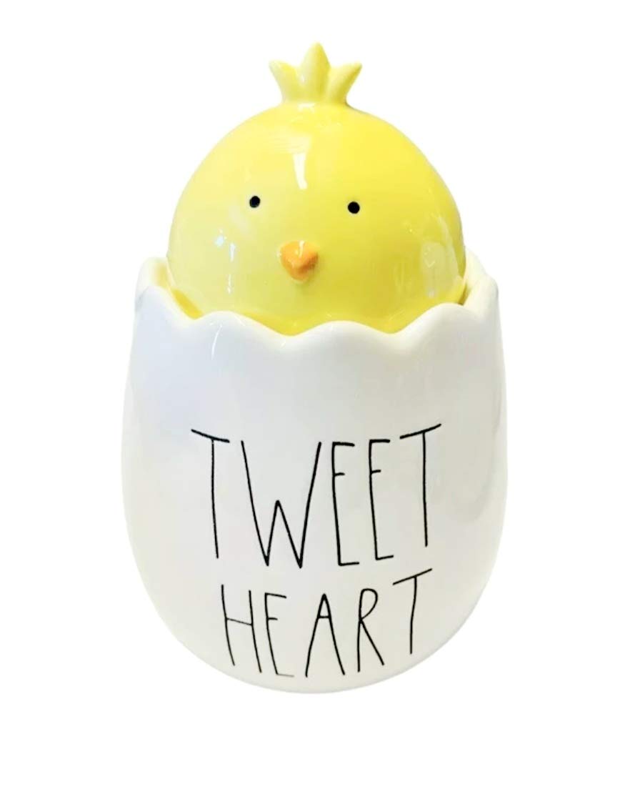 Amazon.co.jp: Rae Dunn TWEET HEARTセラミックエッグキャニスター