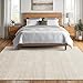 Valenrug Washable Rugs 5x7 - Stain Resistant 5x7 Area Rugs for Living Room, Non Slip Backing Printed Rugs for Bedroom, Folable Machine Washable Area Rug (5'x7', Beige)