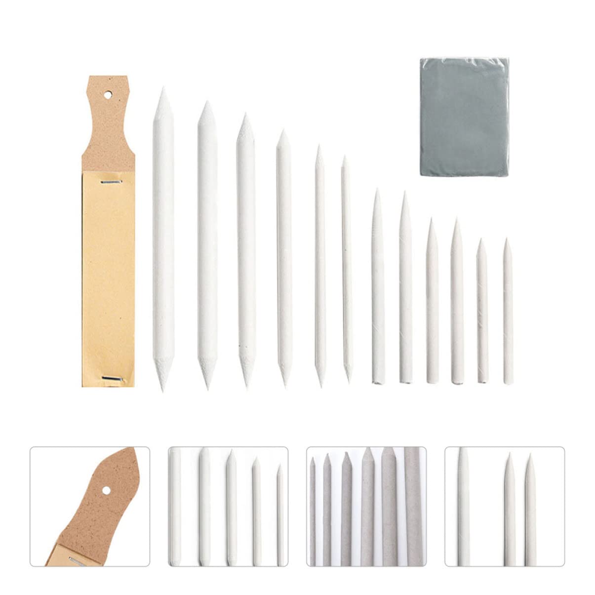 jojofuny 1Set Professional Blending Stump Kit for Sketching and Painting and Materials for Artists and Beginners