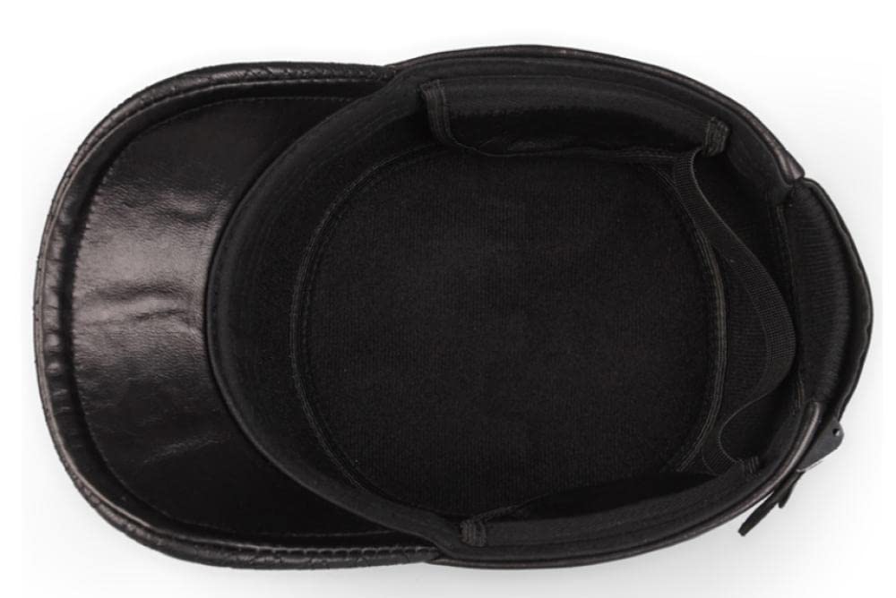 Czapka Z Daszkiem Czapka Z Daszkiem Sun Hat Czapka Turystyczna Kapelusze Z Prawdziwej Skóry Męskie I Damskie Ogólne Baseball Płaskie Czapki Sheepskin Cap Casual W Średnim Wieku-Xxl (59-60 Cm Lub Więce