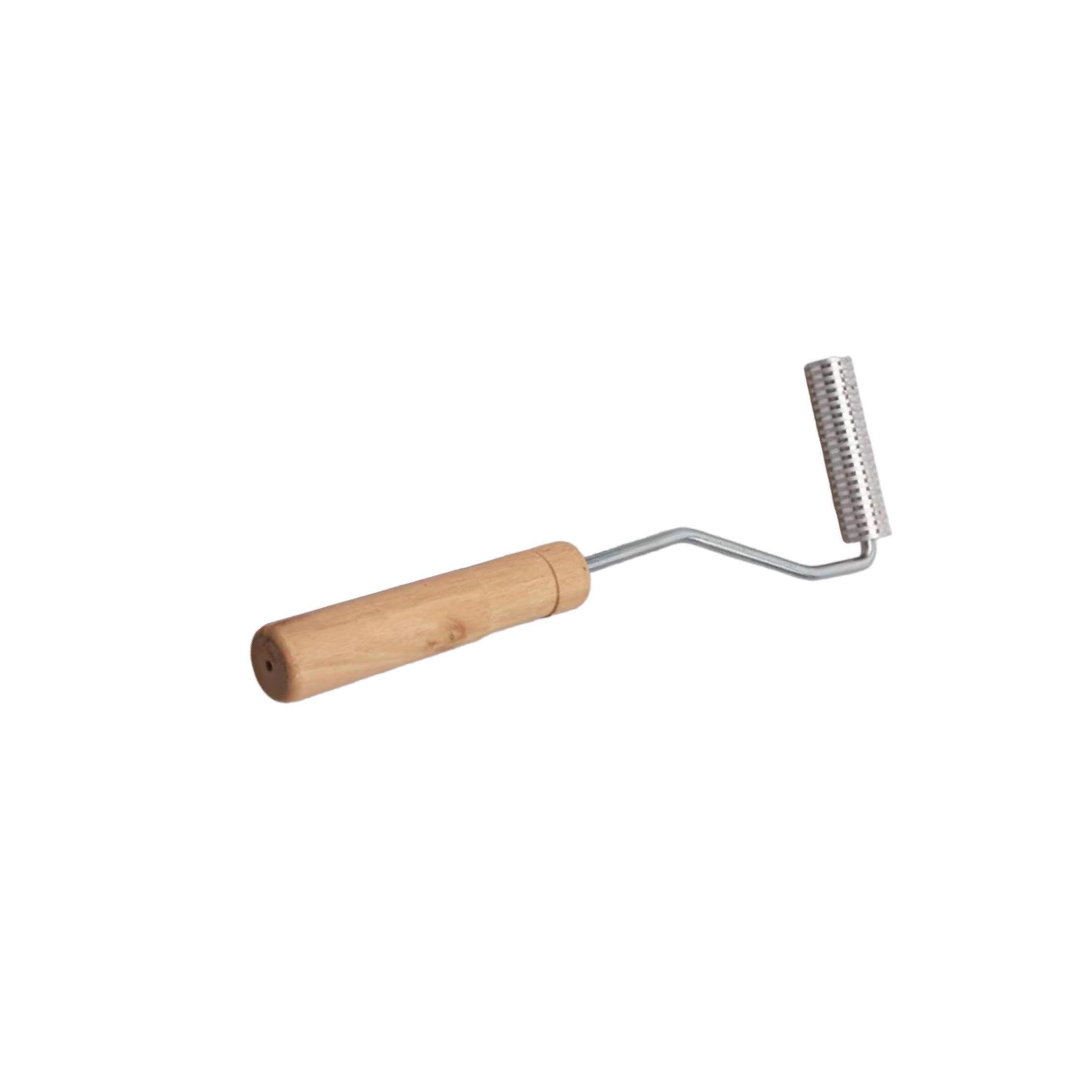Mophrati Wood Fiberglass Roller Tool Bubble Paddle Tool User Friendly Comfortable Reliable Action Aluminum Sturdy And To Fiberglass Resin Laminating Paint Roller, 25X75mm