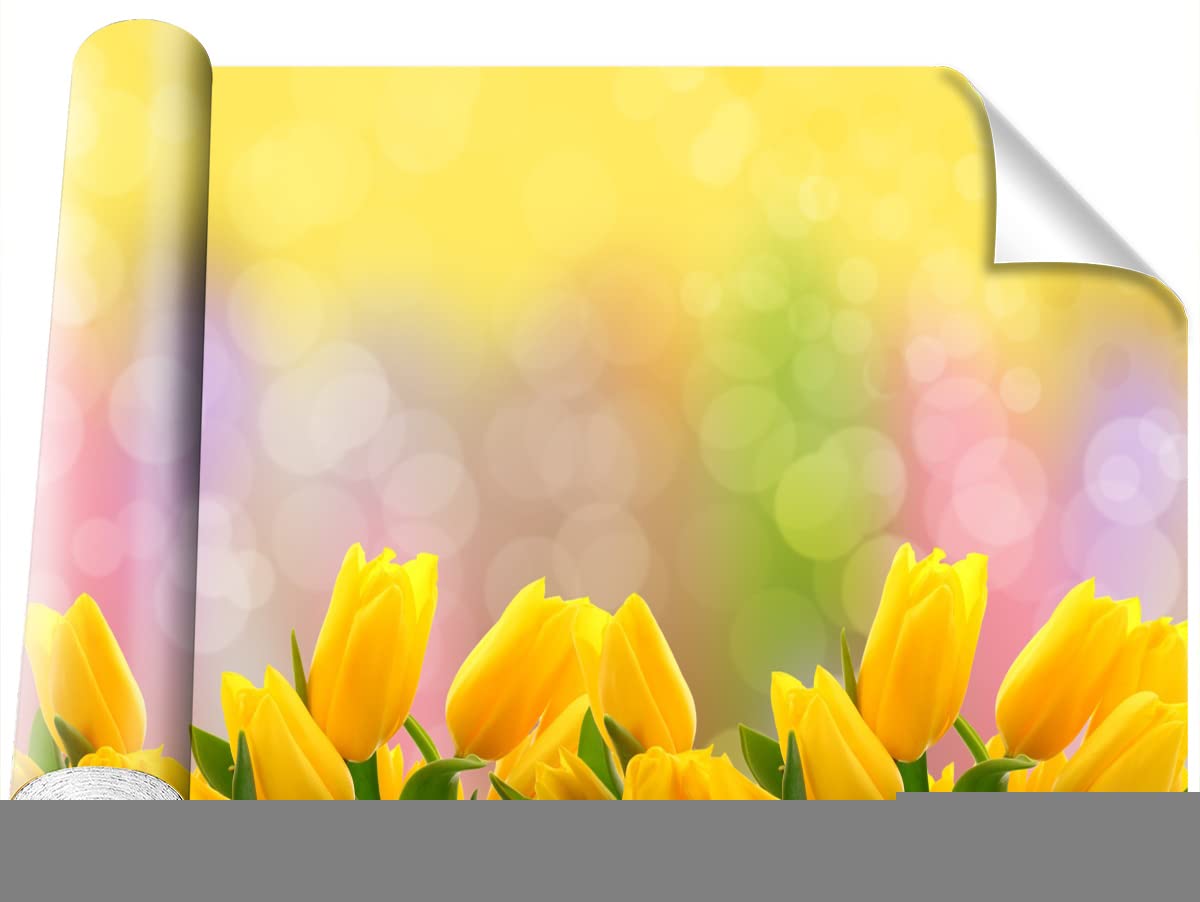 Papier peint tulipes jaunes Tulup 152x104cm pour décoration murale