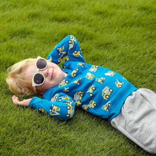 Image of GFQLONG Toddler Boy Sweatshirt 2T 3T 4T 5T Long Sleeve Shirts Boys Sweater | Cotton Dinosaur Cartoon Pullover Crewneck Sweatshirt,Toddler Boy Sweaters Tops,Kids Fall Winter Clothes