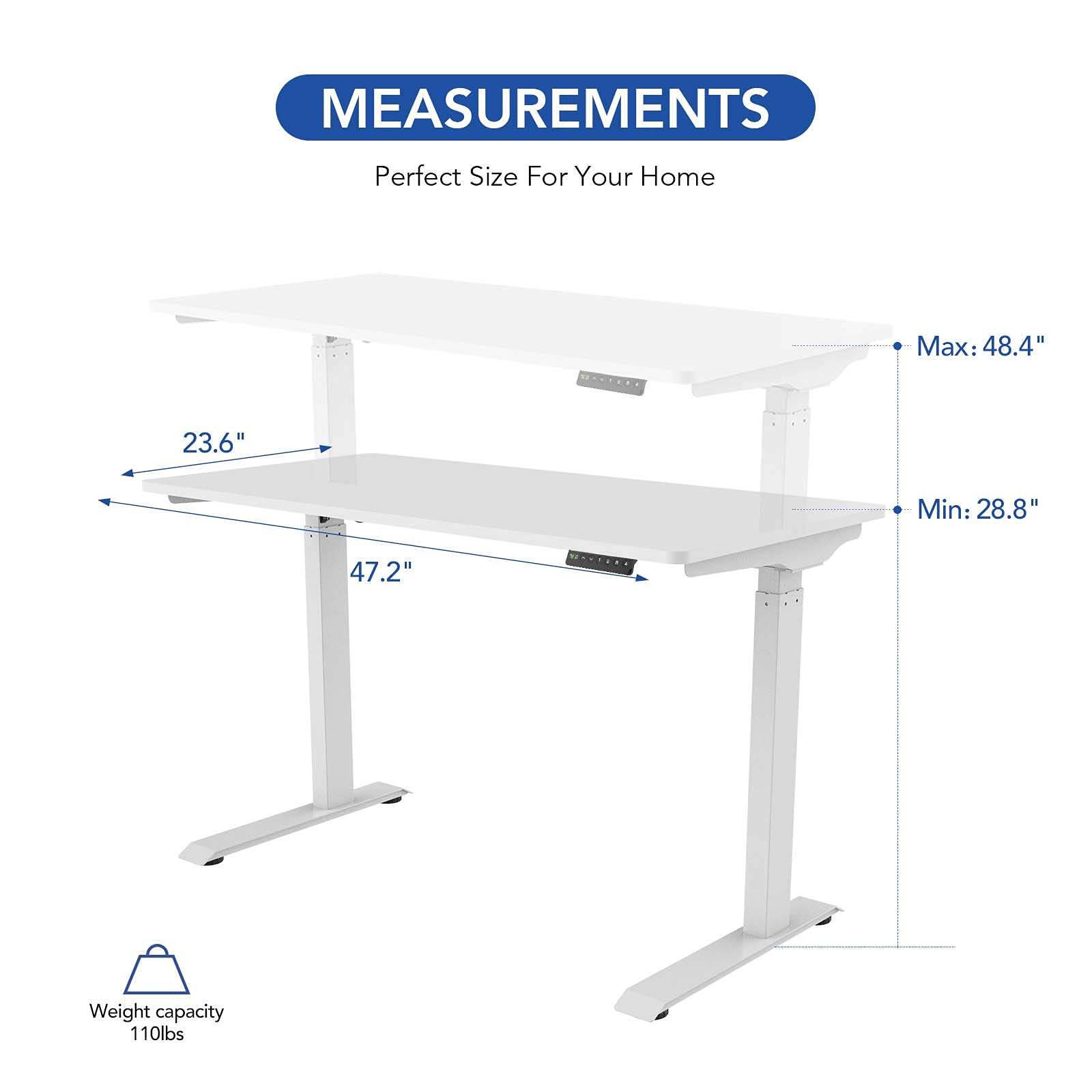 Buy Flexispot Quick Install Standing Desk Electric Height Adjustable