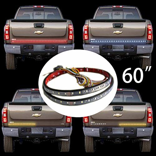 60" Auto Tailgate LED Light Bar Red Yellow White Reverse Stop Running Brake Turn Signal Lightwith 60pcs Red Yellow &30pcs white LED