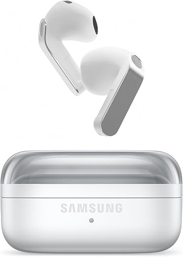 Samsung Galaxy Buds 4 (2026) AI True Wireless Bluetooth Earbuds, Noise Cancelling, Hi-Res Audio, 1-Way Speaker, New Fit, IP54, Live Translation, White [US Version, 2 Yr Warranty]